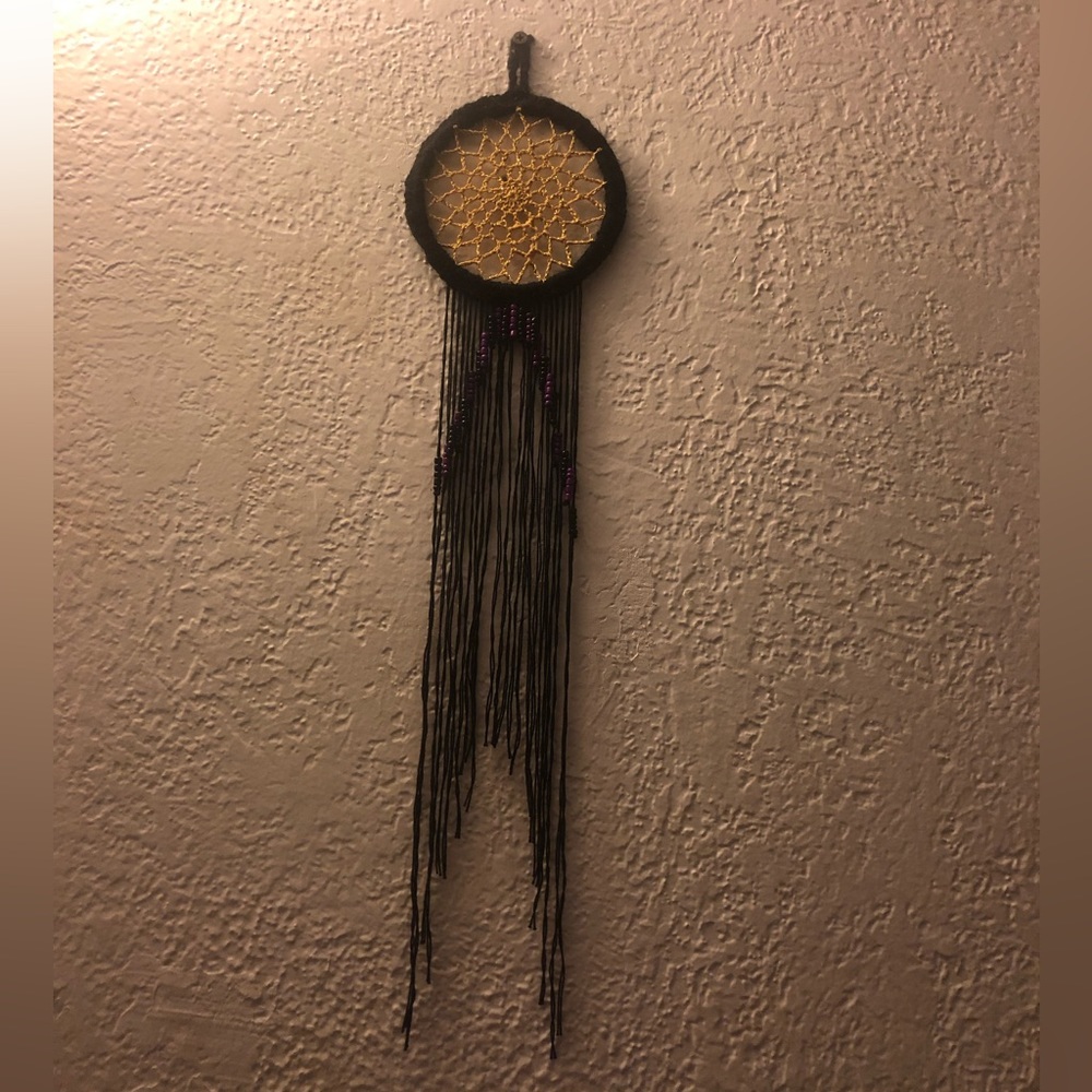 Handmade crocheted dream catcher